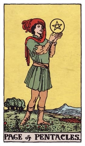 Page of Pentacles — Rider-Waite-Smith tarot card
