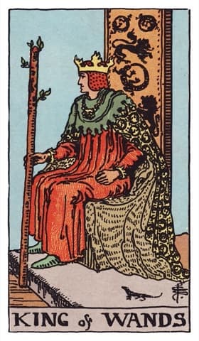 King of Wands — Rider-Waite-Smith tarot card