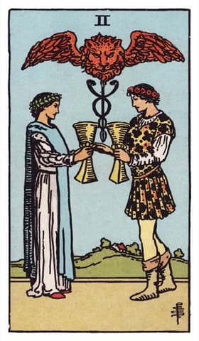 Two of Cups — Rider-Waite-Smith tarot card