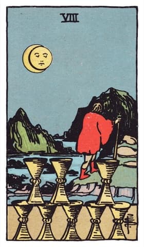 Eight of Cups — Rider-Waite-Smith tarot card