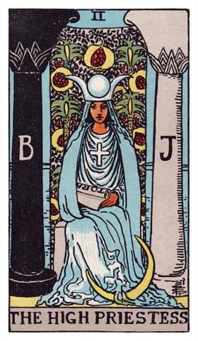 The High Priestess — Rider-Waite-Smith tarot card