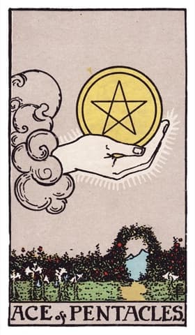 Ace of Pentacles — Rider-Waite-Smith tarot card