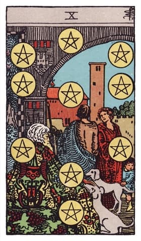 Ten of Pentacles — Rider-Waite-Smith tarot card