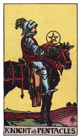 Knight of Pentacles — Rider-Waite-Smith tarot card