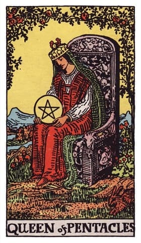 Queen of Pentacles — Rider-Waite-Smith tarot card