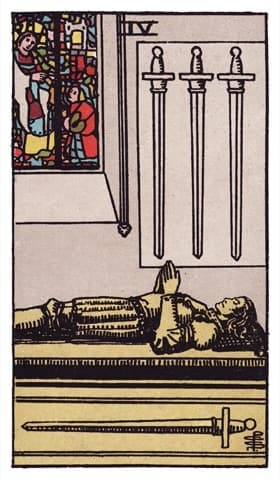 Four of Swords — Rider-Waite-Smith tarot card